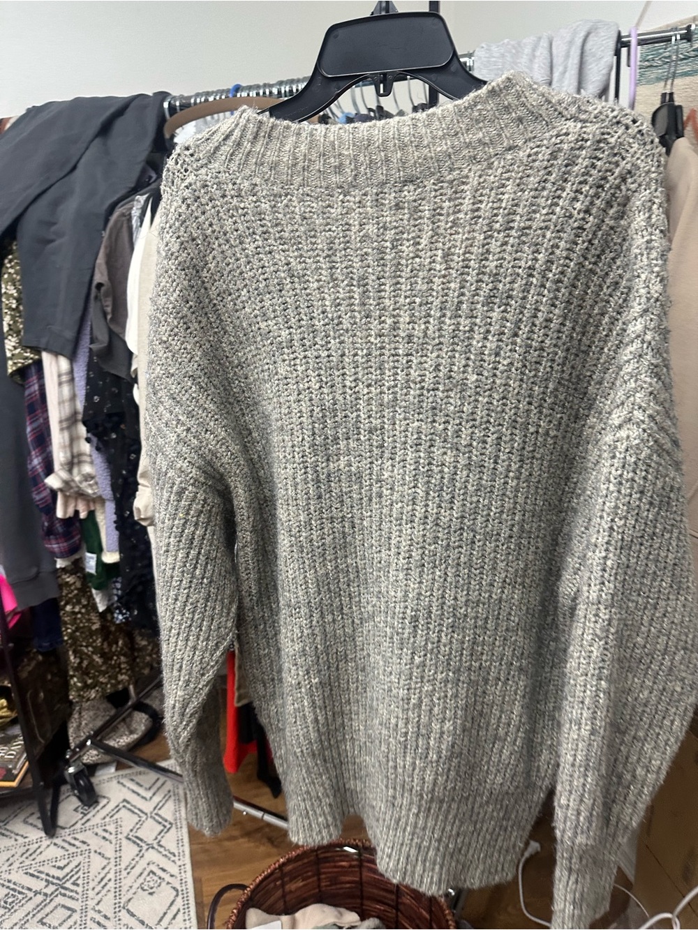Vision Chunky Ribbed V-Neck Button Cardigan - Picture 6 of 6